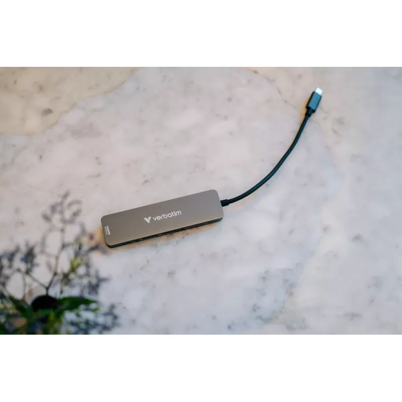 Verbatim USB-C Essentials Multiport Hub 6 Ports: HDMI, USB-C PD, USB-A 3.2 Gen 1, USB-A, SD & microSD