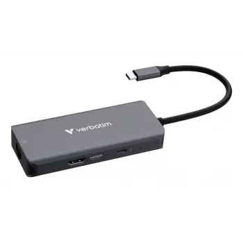Verbatim USB-C Essentials Multiport Hub 6 Ports: RJ45, HDMI, USB-C PD, 3 x USB-A 3.2 Gen 1