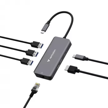 Verbatim USB-C Essentials Multiport Hub 6 Ports: RJ45, HDMI, USB-C PD, 3 x USB-A 3.2 Gen 1
