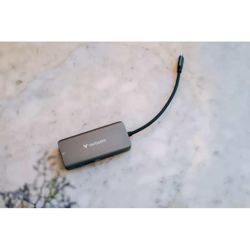 Verbatim USB-C Essentials Multiport Hub 6 Ports: RJ45, HDMI, USB-C PD, 3 x USB-A 3.2 Gen 1