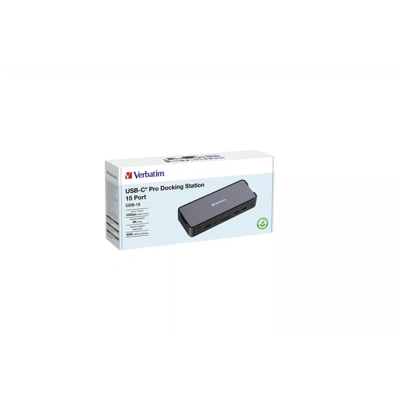Verbatim CDS-15 Kabelgebunden USB 3.2 Gen 1 (3.1 Gen 1) Typ-C Schwarz, Grau