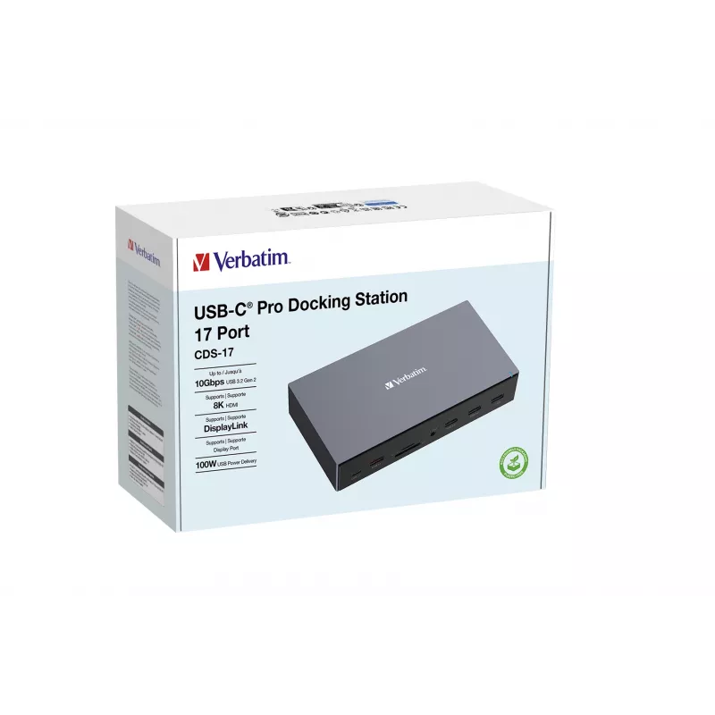 Verbatim CDS-17 Kabelgebunden USB 3.2 Gen 1 (3.1 Gen 1) Typ-C Schwarz, Grau