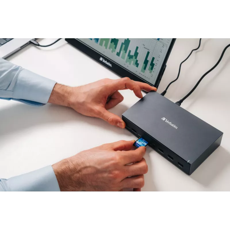 Verbatim CDS-17 Kabelgebunden USB 3.2 Gen 1 (3.1 Gen 1) Typ-C Schwarz, Grau