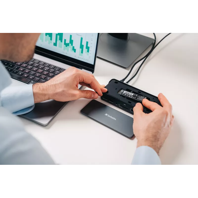 Verbatim CDS-15S Kabelgebunden USB 3.2 Gen 1 (3.1 Gen 1) Typ-C Schwarz, Grau