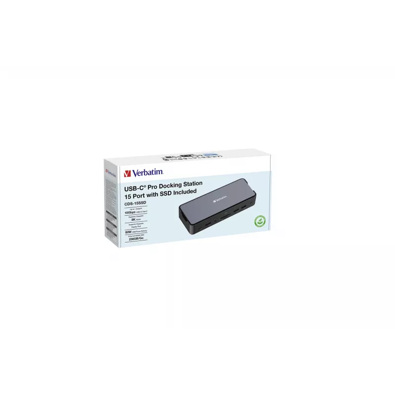 Verbatim CDS-15SSD Wired USB 3.2 Gen 1 (3.1 Gen 1) Type-C Schwarz, Grau
