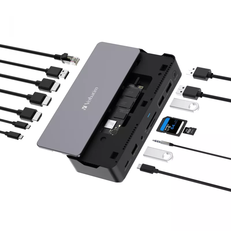 Verbatim CDS-15SSD Wired USB 3.2 Gen 1 (3.1 Gen 1) Type-C Schwarz, Grau