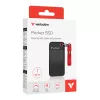 Verbatim Pocket SSD USB 3.2 Gen 2 1 TB Schwarz/Rot, 1 TB, USB Type-C, 3.2 Gen 2 (3.1 Gen 2), 1000 MB/s, 10 Gbit/s, Schwarz, Rot