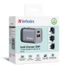 Verbatim GNC-35 GaN-Ladegerät 35W mit 1 x USB-C PD 35W / 1 x USB-A QC 3.0 (EU/UK/US)