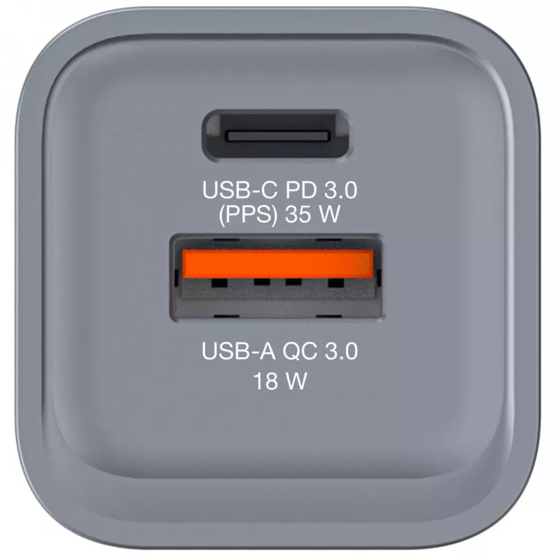 Verbatim GNC-35 GaN-Ladegerät 35W mit 1 x USB-C PD 35W / 1 x USB-A QC 3.0 (EU/UK/US)