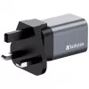 Verbatim GNC-35 GaN-Ladegerät 35W mit 1 x USB-C PD 35W / 1 x USB-A QC 3.0 (EU/UK/US)