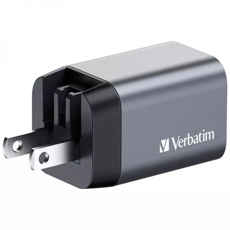 Verbatim GNC-35 GaN-Ladegerät 35W mit 1 x USB-C PD 35W / 1 x USB-A QC 3.0 (EU/UK/US)