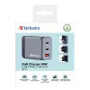 Verbatim GNC-65 GaN Ladegerät 65W mit 2 x USB-C PD 65W / 1 x USB-A QC 3.0 (EU/UK/US)