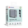 Verbatim GNC-140 GaN Ladegerät 140 W mit 2 x USB-C PD 140 W / 1 x USB-C PD 20 W / 1 x USB-A QC 3.0 (EU/UK/US)