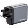 Verbatim GNC-140 GaN Ladegerät 140 W mit 2 x USB-C PD 140 W / 1 x USB-C PD 20 W / 1 x USB-A QC 3.0 (EU/UK/US)