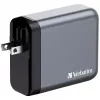 Verbatim GNC-140 GaN Ladegerät 140 W mit 2 x USB-C PD 140 W / 1 x USB-C PD 20 W / 1 x USB-A QC 3.0 (EU/UK/US)