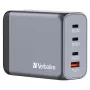Verbatim GNC-200 GaN Ladegerät 200W mit 2 x USB-C PD 100W / 1 x USB-C PD 65W / 1 x USB QC 3.0 (EU/UK/US)