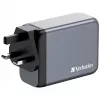 Verbatim GNC-200 GaN Ladegerät 200W mit 2 x USB-C PD 100W / 1 x USB-C PD 65W / 1 x USB QC 3.0 (EU/UK/US)