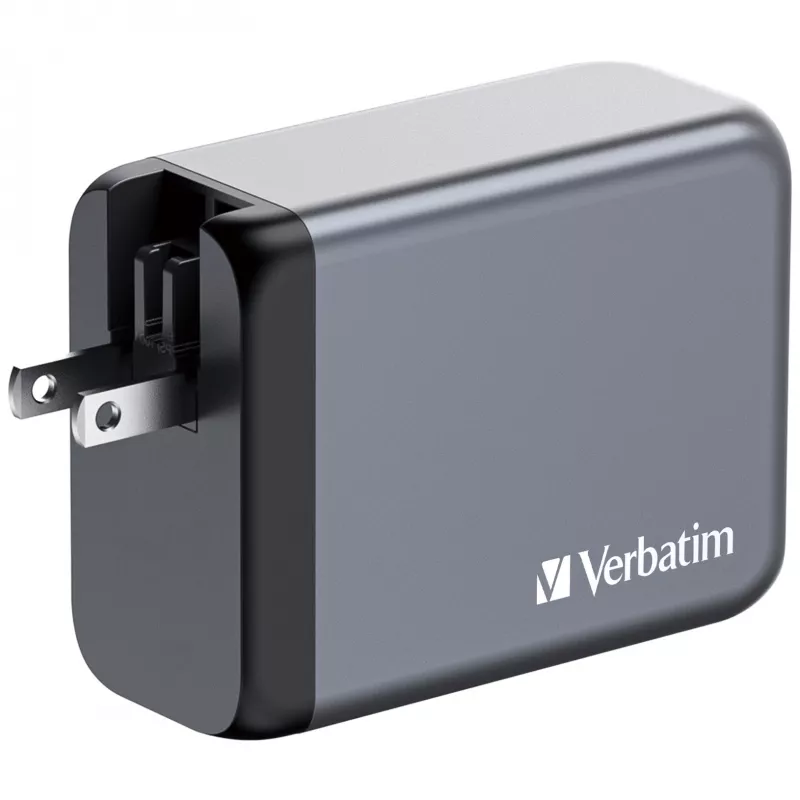 Verbatim GNC-200 GaN Ladegerät 200W mit 2 x USB-C PD 100W / 1 x USB-C PD 65W / 1 x USB QC 3.0 (EU/UK/US)