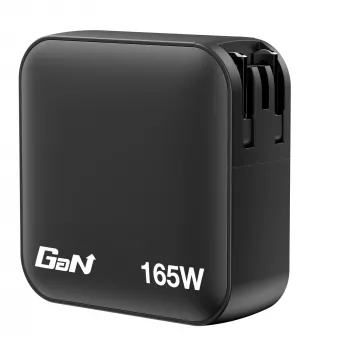 Verbatim Mini GaN Ladegerät 165W 4 Port US-Stecker mit EU- und UK-Adaptern