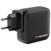 Verbatim Mini GaN Ladegerät 165W 4 Port US-Stecker mit EU- und UK-Adaptern