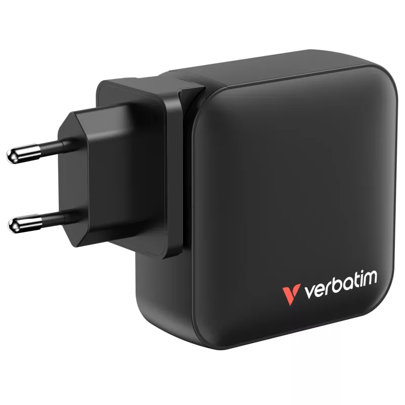 Verbatim Mini GaN Ladegerät 165W 4 Port US-Stecker mit EU- und UK-Adaptern