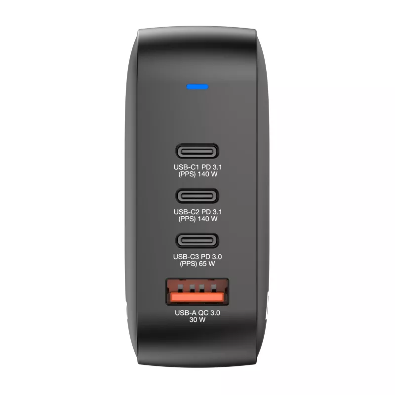 Verbatim Mini GaN Ladegerät 165W 4 Port US-Stecker mit EU- und UK-Adaptern