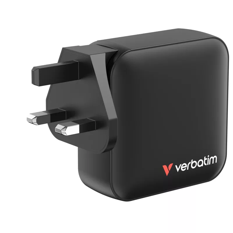 Verbatim Mini GaN Ladegerät 165W 4 Port US-Stecker mit EU- und UK-Adaptern