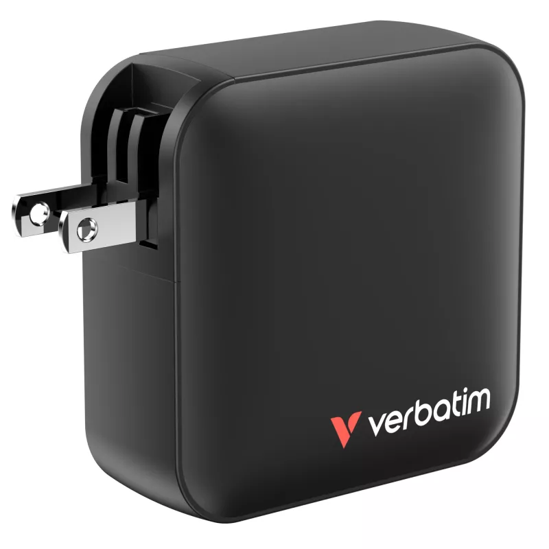 Verbatim Mini GaN Ladegerät 165W 4 Port US-Stecker mit EU- und UK-Adaptern