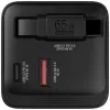 Verbatim GaN-Ladegerät 65 W 2 Ports mit einziehbarem Kabel, Display, US-Steckern sowie EU- und UK-Adaptern