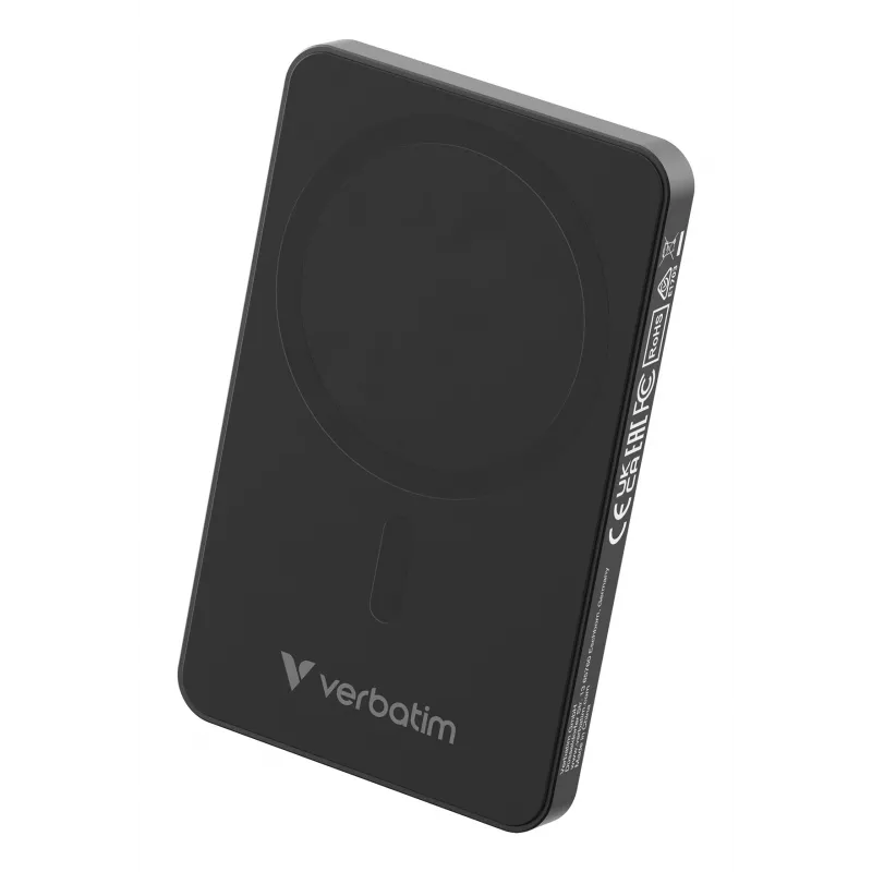 Verbatim Charge 'n' Go Essentials Magnetische Wireless Powerbank 5000 mAh Schwarz