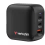 Verbatim Mini GaN Ladegerät 70W 3 Ports US-Stecker mit EU- und UK-Adaptern