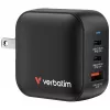 Verbatim Mini GaN Ladegerät 70W 3 Ports US-Stecker mit EU- und UK-Adaptern