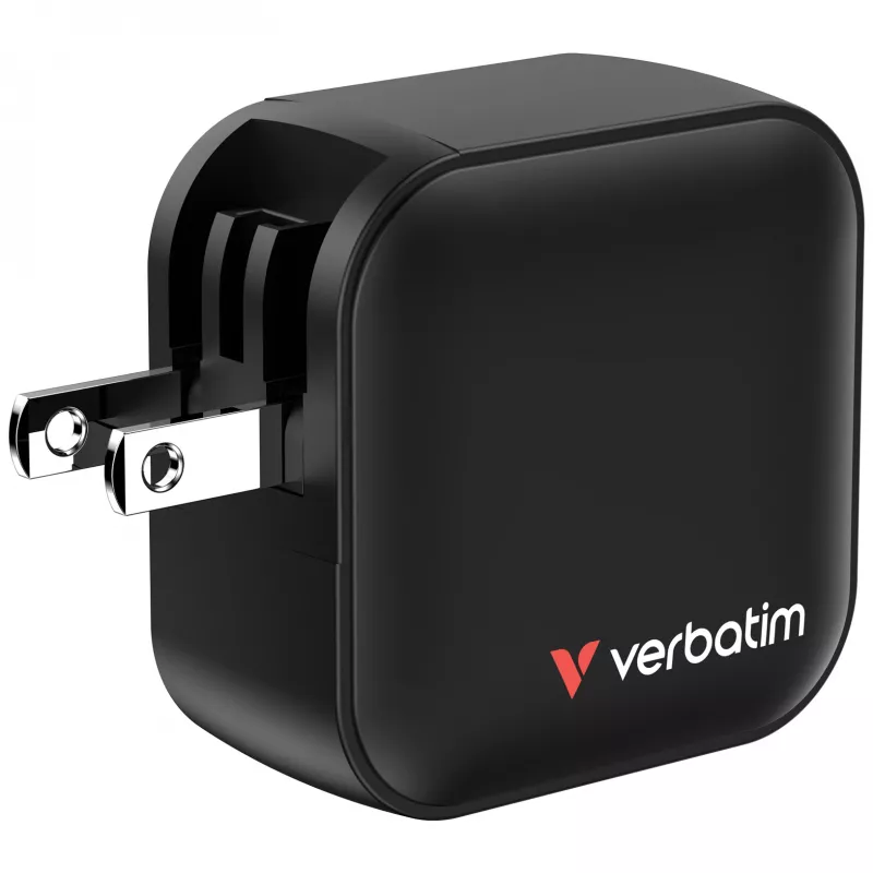 Verbatim Mini GaN Ladegerät 70W 3 Ports US-Stecker mit EU- und UK-Adaptern