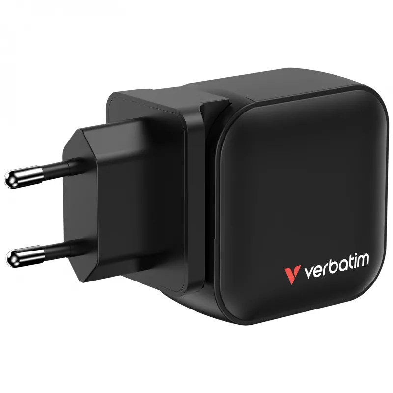 Verbatim Mini GaN Ladegerät 70W 3 Ports US-Stecker mit EU- und UK-Adaptern