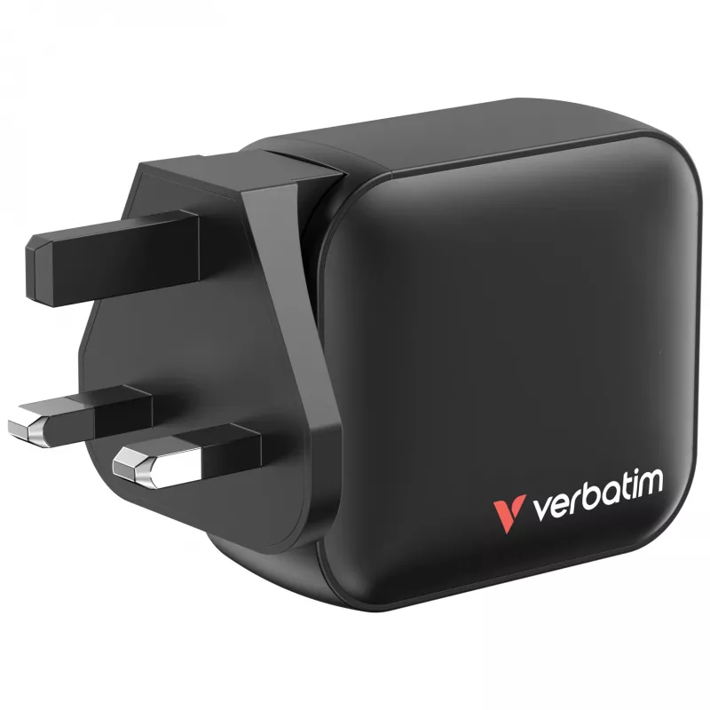 Verbatim GaN Ladegerät 100W Universal Schwarz AC Schnellladung Innenbereich