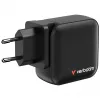 Verbatim Mini GaN Ladegerät 100W 4 Port US-Stecker mit EU- und UK-Adaptern