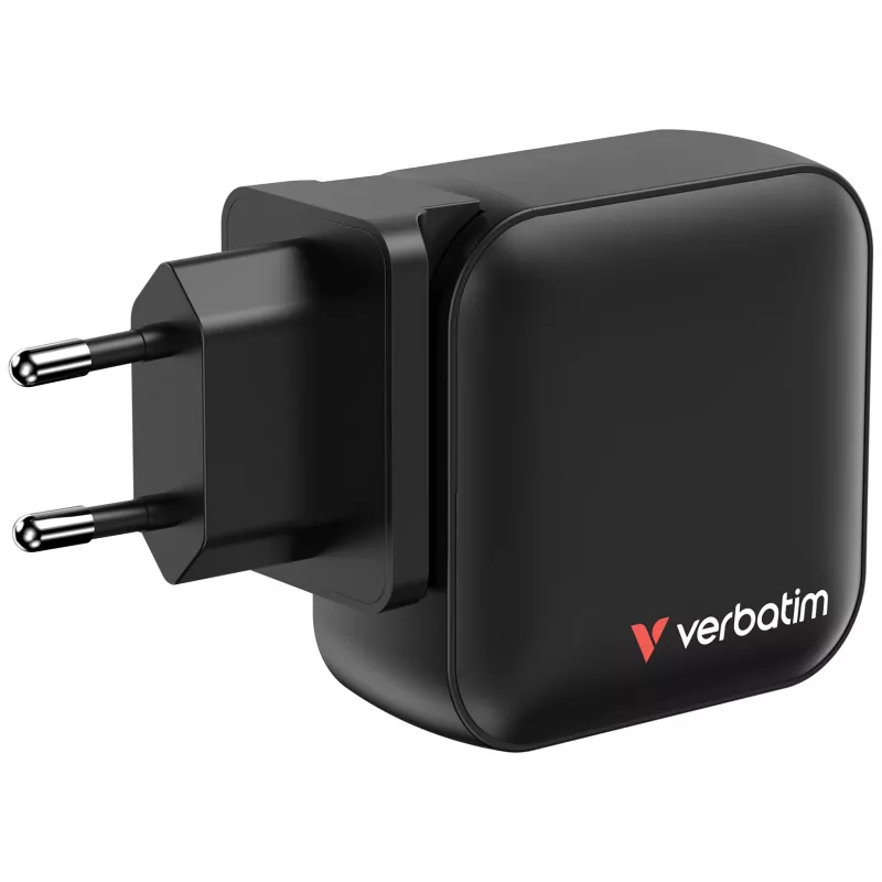 Verbatim Mini GaN Ladegerät 100W 4 Port US-Stecker mit EU- und UK-Adaptern