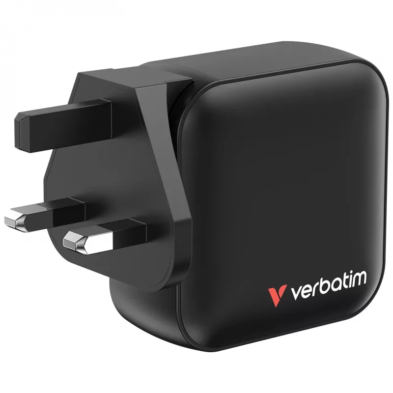 Verbatim Mini GaN Ladegerät 100W 4 Port US-Stecker mit EU- und UK-Adaptern