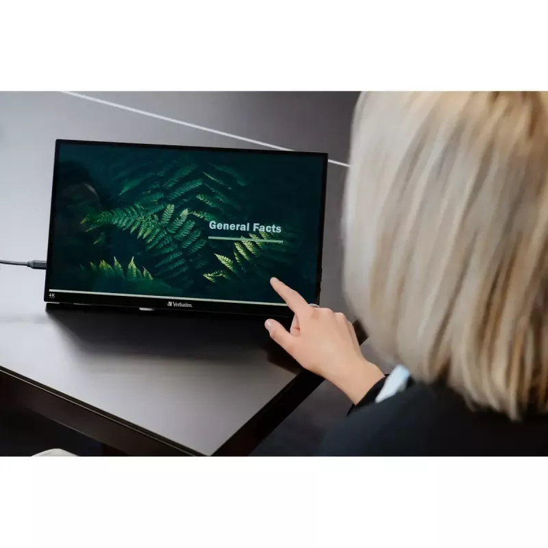 Verbatim Tragbarer Touchscreen-Monitor 15.6 Zoll LCD 4K 3840x2160