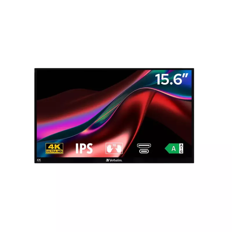 Verbatim Tragbarer Touchscreen-Monitor 15.6 Zoll LCD 4K 3840x2160