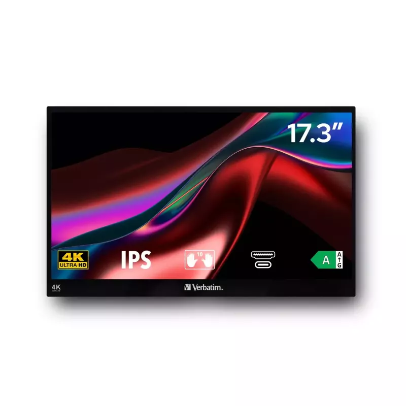Monitor Verbatim Portable Touchscreen 17,3 Zoll 4K Ultra HD LCD 3840 x 2160