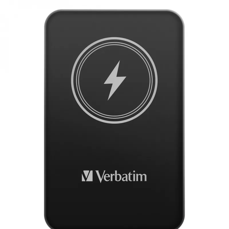 Powerbank VERBATIM Charge AnA Go 5000 mAh magnetisch kabellos, Schwarz