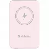 Verbatim Charge 'n' Go Magnetic Wireless Power Bank 5000mAh Pink