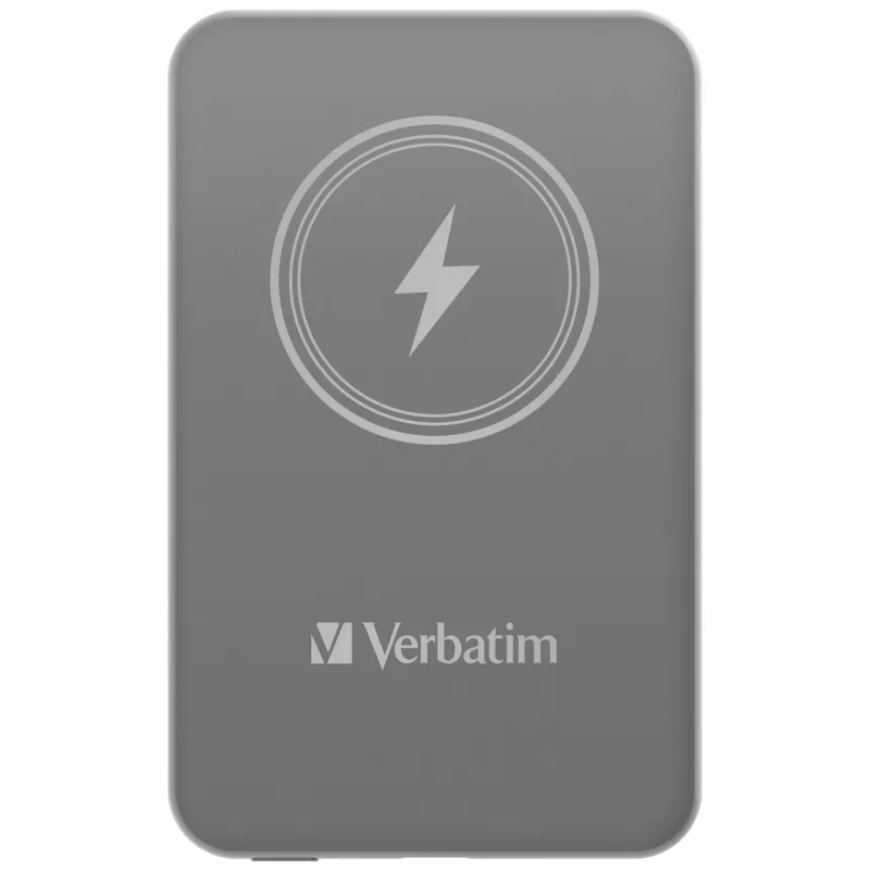 Verbatim Charge 'n' Go Magnetic Wireless Power Bank 5000mAh Grau