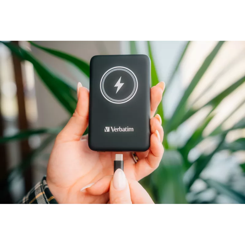 Verbatim Charge 'n' Go Magnetic Wireless Power Bank 10000mAh Schwarz