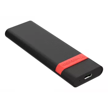 Verbatim M.2 NVMe SSD Gehäuse Kit, SSD-Gehäuse, M.2, PCI Express, 10 Gbit/s, USB-Konnektivität, Schwarz, Rot