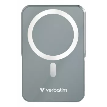 Verbatim Charge 'n' Go Magnetische kabellose Powerbank mit Ständer – 10000 mAh Grau