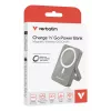 Verbatim Charge 'n' Go Magnetische kabellose Powerbank mit Ständer – 10000 mAh Grau