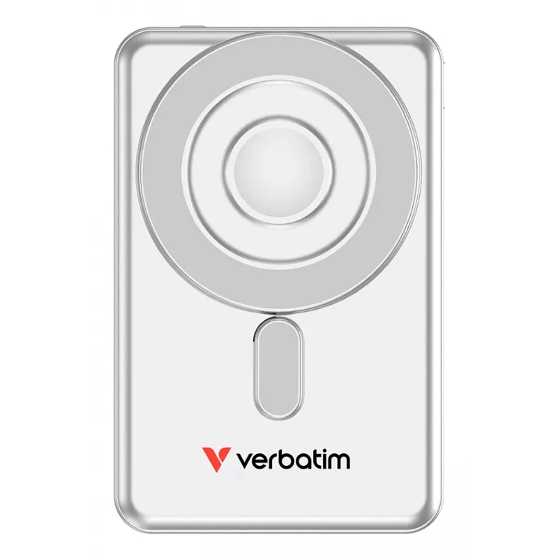 Verbatim Charge'n'Go 2C Powerbank 5000 mAh Silber, 5000 mAh, Lithium-Polymer (LiPo), Adaptive Fast Charging, Power Delivery 3.0, Quick Charge 3.0, Kabelloses Laden, 3,85 V, 20 W