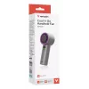 Verbatim Cool’n’Go IceTouch Handheld Fan Grau/Lila, Grau, Lila, 1 fan(s), Handheld fan, 1 Stk., 8 W, Lithium-Ion (Li-Ion)